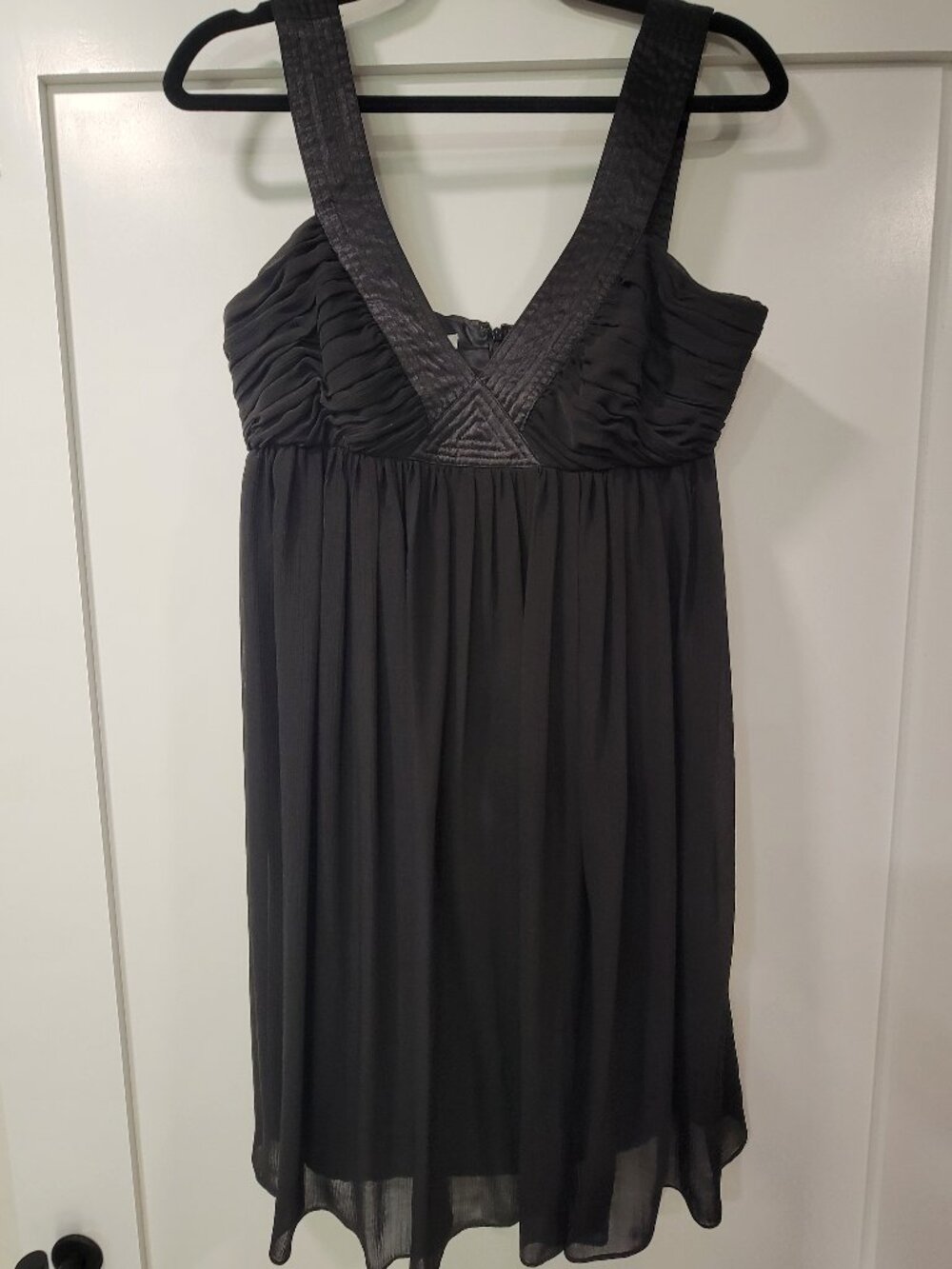 London Times Mini Black Baby Doll Dress Size 8 Like New